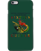Load image into Gallery viewer, Never Underestimate A 60 Year Old Man Can Play A Guitar Phone case