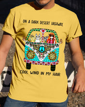 Load image into Gallery viewer, Cats Lovers Gifts - On A Dark Desert Highway Cool Wind In My Hair Guys Tee