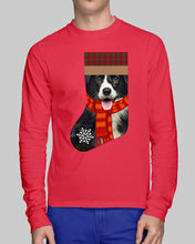 Load image into Gallery viewer, Santa Border Collie In Stock Gift For Dog Lovers Unisex Long Sleeve