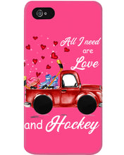 Load image into Gallery viewer, All I Need Are Love And Hockey Gift For Hockey Players Phone case