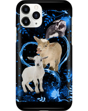 Load image into Gallery viewer, Lovely Phone Case Twinkling Blue Heart Gift For Goat Lovers Phone case