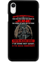 Load image into Gallery viewer, Never Underestimate This Old Man Who Was Born In June Custom Design Phone case
