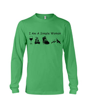 Load image into Gallery viewer, Simple Woman Loves Wine Camping Shoes And Climbing Unisex Long Sleeve