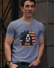 Load image into Gallery viewer, English Cocker Spaniel US Sunflower Gift For Dog Lovers Guys V-Neck