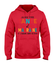 Load image into Gallery viewer, J'ai Deux Titres Tante Et Marraine Gift For Women Hoodie