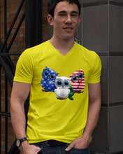 Load image into Gallery viewer, Lovely Phone Case Three Owl With US Flag Gift For Owl Lovers Guys V-Neck