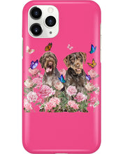 Load image into Gallery viewer, German Wirehaired Pointer With Peonies Gift For Dog Lovers Phone case