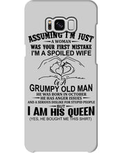 Load image into Gallery viewer, A Spoiled Wife Of An October Grumpy Old Man Birthday Meaningful Gift Phone case