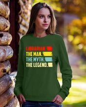 Load image into Gallery viewer, Vintage Funny Librarian The Man The Myth The Legend Gift For Friends Sweatshirt