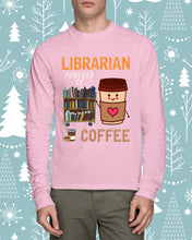 Load image into Gallery viewer, Librarian Powered By Coffee Custom Design For Book Lovers Unisex Long Sleeve