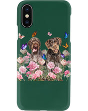 Load image into Gallery viewer, German Wirehaired Pointer With Peonies Gift For Dog Lovers Phone case