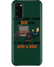 Load image into Gallery viewer, A Man Loves Beer And Dachshund Gift For Dog Lovers Phone case