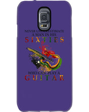 Load image into Gallery viewer, Never Underestimate A 60 Year Old Man Can Play A Guitar Phone case