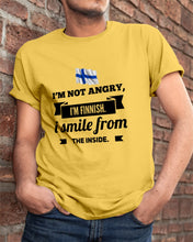 Load image into Gallery viewer, I'm Not Angry I'm Finnish I Smile From The Inside Trending Guys Tee
