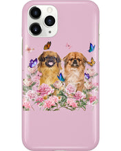 Load image into Gallery viewer, Pekingese With Peonies Gift For Dog Lovers Phone case