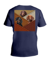 Load image into Gallery viewer, Three Cute Shih Tzu In Bag Gift For Dog Lovers Guys V-Neck
