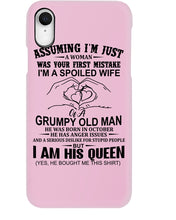 Load image into Gallery viewer, A Spoiled Wife Of An October Grumpy Old Man Birthday Meaningful Gift Phone case