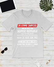 Load image into Gallery viewer, Je Suis Un Homme Chanceux J'ai Line Femme Custom Design Je Suis Son Roi Guys Tee