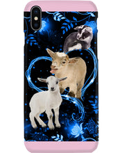 Load image into Gallery viewer, Lovely Phone Case Twinkling Blue Heart Gift For Goat Lovers Phone case
