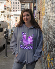 Load image into Gallery viewer, Chicken Purple Butterflies Gift For Chicken Lovers Hoodie