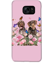 Load image into Gallery viewer, German Wirehaired Pointer With Peonies Gift For Dog Lovers Phone case