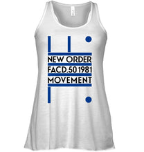 Load image into Gallery viewer, New Order Facd 501981 Movement Simple Unique Custom Design Ladies Flowy Tank