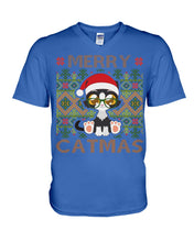 Load image into Gallery viewer, Merry Catmas Cute Funny Gifts Guys V-Neck