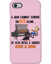 Load image into Gallery viewer, A Man Loves Beer And Dachshund Gift For Dog Lovers Phone case