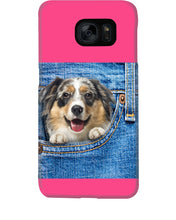 Load image into Gallery viewer, Australian Shepherd In Denim Pocket Gift For Dog Lovers Phone case