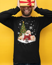 Load image into Gallery viewer, Funny Golden Retrievers Sleep In Red Boots Gift For Dog Lovers Unisex Long Sleeve