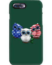 Load image into Gallery viewer, Lovely Phone Case Three Owl With US Flag Gift For Owl Lovers Phone case