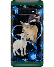 Load image into Gallery viewer, Lovely Phone Case Twinkling Blue Heart Gift For Goat Lovers Phone case