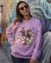 Load image into Gallery viewer, German Wirehaired Pointer With Peonies Gift For Dog Lovers Sweatshirt