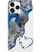 Load image into Gallery viewer, Magical Gray Couple African Parrot Gift For Bird Lovers Phone case