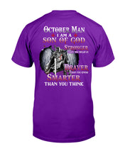 Load image into Gallery viewer, October Man Son Of God Birthday Meaningful Gift For Men Guys Tee