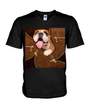 Load image into Gallery viewer, Bulldog In Cool Tote Bag Gift For Dog Lovers Guys V-Neck
