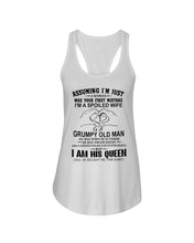 Load image into Gallery viewer, A Spoiled Wife Of An October Grumpy Old Man Birthday Meaningful Gift Ladies Flowy Tank