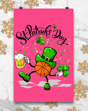 Load image into Gallery viewer, Basketball Saint Patrick's Day Gift For Basketball Lovers Vertical Poster