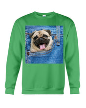 Load image into Gallery viewer, baby Pug In Denim Pocket Gift For Dog Lovers Sweatshirt