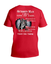 Load image into Gallery viewer, October Man Son Of God Birthday Meaningful Gift For Men Guys V-Neck
