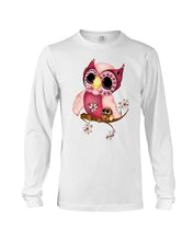 Load image into Gallery viewer, Lovely Tote Bag Owl Perchs On Branch Gift For Owl Lovers Unisex Long Sleeve