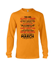 Load image into Gallery viewer, This Girl Has Fought A Thousand This Girl Was Born In March Unisex Long Sleeve