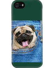 Load image into Gallery viewer, baby Pug In Denim Pocket Gift For Dog Lovers Phone case