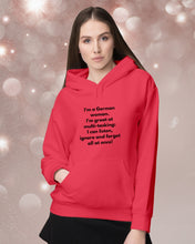 Load image into Gallery viewer, I'm A German Woman I'm Great At Multi Tasking Gift For Women Hoodie