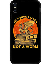 Load image into Gallery viewer, I'm A Book Dragon Not A Worm Gift For Dragon Lovers Phone case