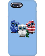 Load image into Gallery viewer, Lovely Phone Case Three Owl With US Flag Gift For Owl Lovers Phone case