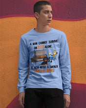 Load image into Gallery viewer, A Man Loves Beer And Dachshund Gift For Dog Lovers Unisex Long Sleeve