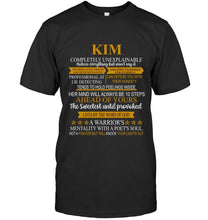 Load image into Gallery viewer, Kim Custom Name Gift A Warrior's Mentality With A Poet's Soul Guys Tee