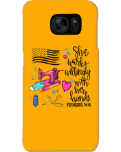 Load image into Gallery viewer, She Works Willingly With Her Hands Gift For Sew Lovers Phone case