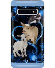 Load image into Gallery viewer, Lovely Phone Case Twinkling Blue Heart Gift For Goat Lovers Phone case